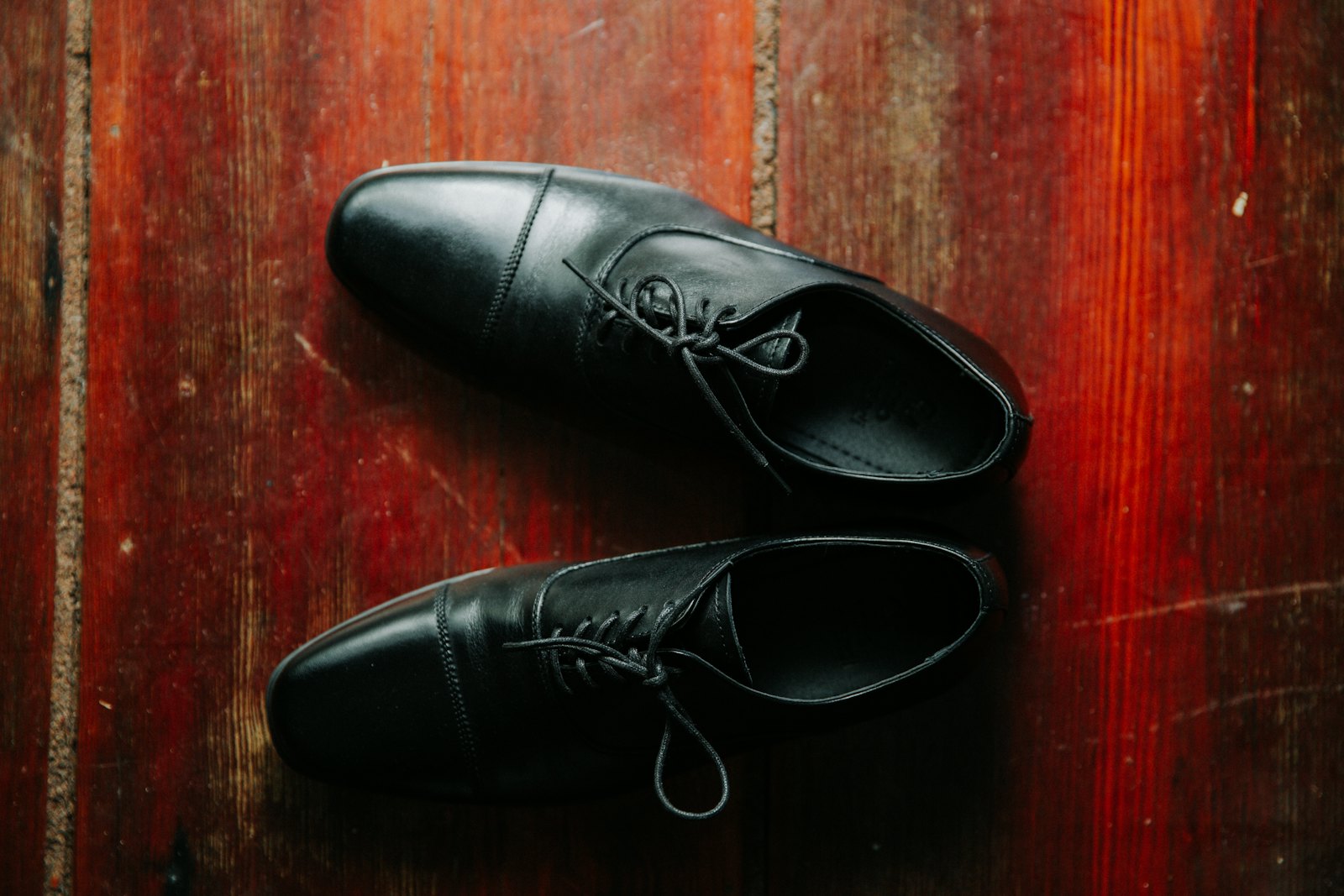 Zwarte leren nette schoenen